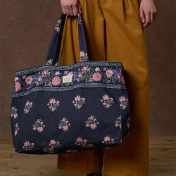 Sac tote bag Beverly à motifs indien bleu - Louise Misha