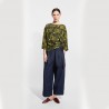Pantalon en jean Zaho Stella de couleur marine - Ma Poésie