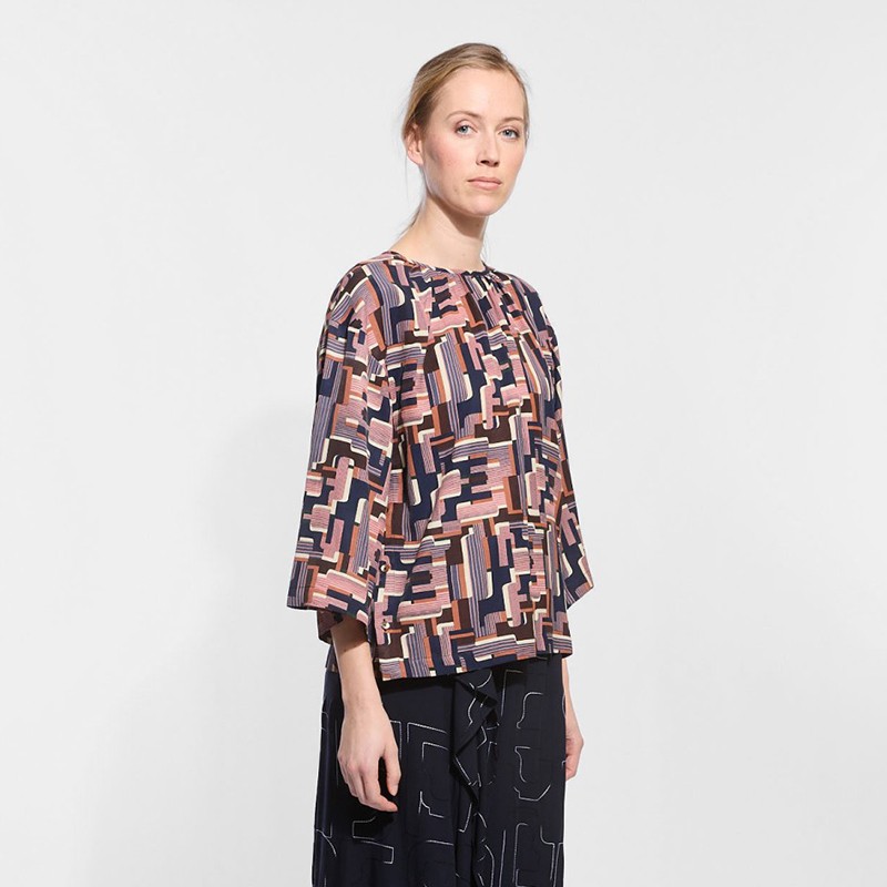 Top à motifs Oscar, de couleur rose - Ma Poésie
