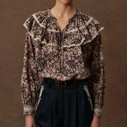 Blouse Nicole à volants, de la marque Louise Misha.