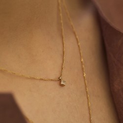 Collier zircon -Modèle Aura de la marque BDM Studio