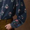 Blouse Jane à motifs indiens bleu nuit - Louise Misha